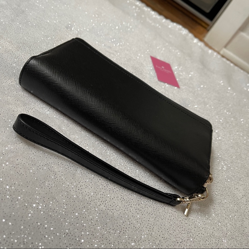 KATE SPADE Black Staci Large Carryall Wristlet Clutch Wallet - Picture 5 of 8